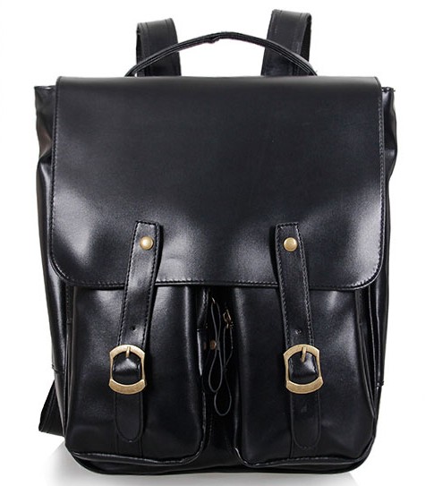 2014 bags female fashionable casual double the trend of the big bag back PU double shoulder