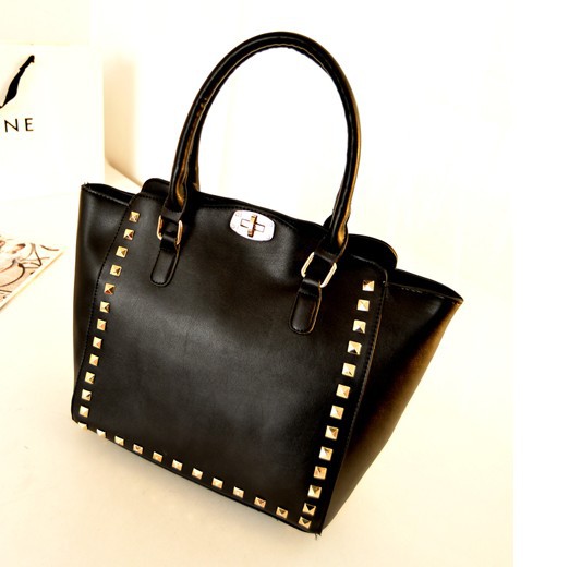 2014 lock rivet women s handbag fashion handbag casual all match shoulder bag