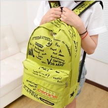 2013 bags female hot-selling doodle badge letter double sided travel bag women’s handbag