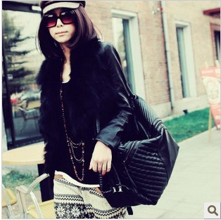 2014 bags female stereo patchwork zipper brief bag fashion normic all match women s casual handbag
