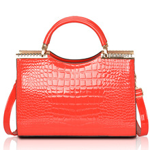 032 crocodile pattern handbag japanned leather bag bridal bag fashion women’s bags