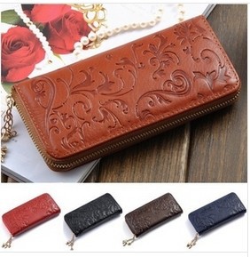New 2014women wallets michael change bowknot purses desigual genuine leather wallet print vintage Clutch brand female