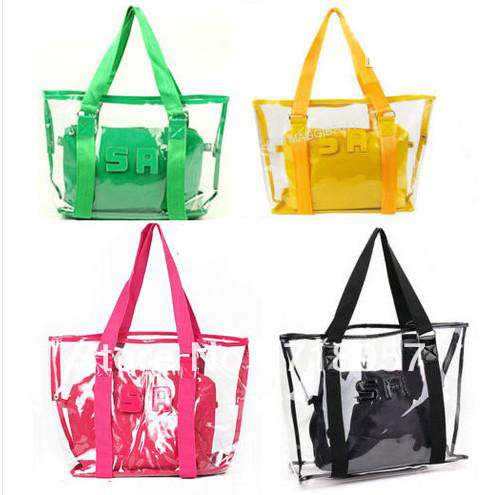 Fashion Womens Clear Pink bags Transparent Bag Handbags Wholesale and ...