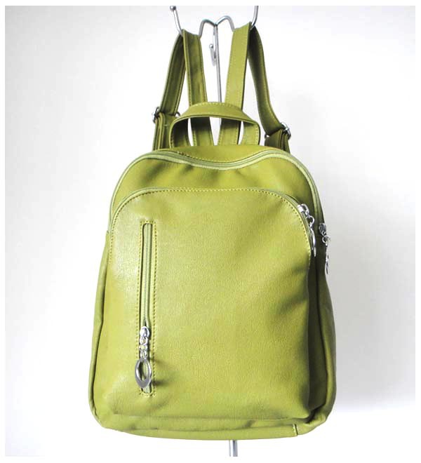 A107 green Hot 2014 sale fashion Backpacks waist bag material PU 30x33cm 3 different colors packing