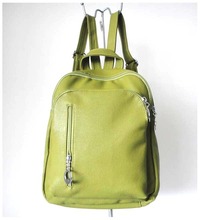 A107(green),Hot 2014 sale fashion Backpacks,waist bag,material:PU,30x33cm,3 different colors,packing: 1pcs/opp bag,Free shipping