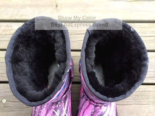 Womens Snow Boots for Winter Doctor Who Hand Painted Waterproof Paints Sheepskin Boots for Snow