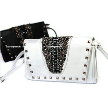 Black Punk Clutch Cross body Purse Shoulder Bag IT BAG Women handbag