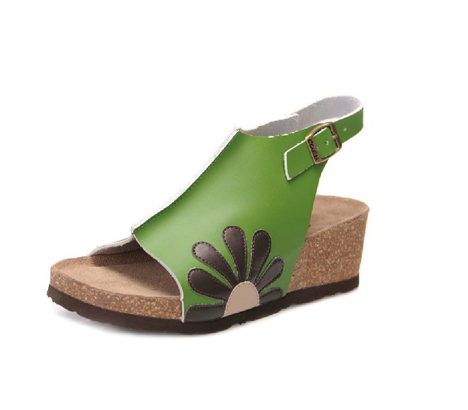 open-toed shoes Birkenstock cork wedge platform sandals women shoes ...