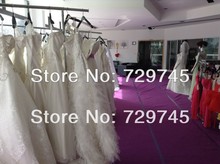 2014 New Fashion Summer Beading Applique Side Slit A Line Bodice One Shoulder Peach Prom Dress