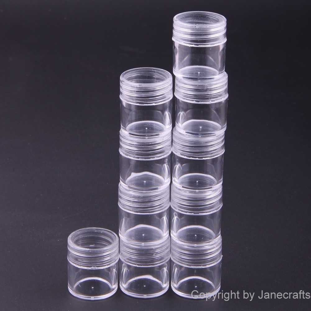 10 Lattice Grid 2 5 2 8cm Round Transparent Plastic Boxes Storage Box Organizer Jewelry Cosmetic