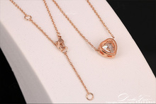 Hot Sale Love Heart Designer CZ Diamond Charms Party Necklace pendants 18K Platinum Plated Wedding Jewelry