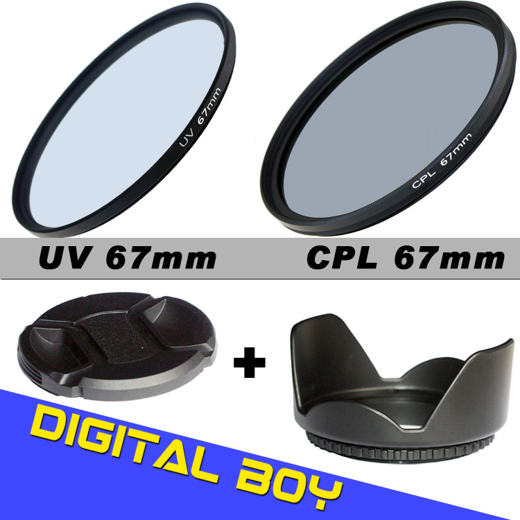 Camera Photo Digital boy 67mm Lens hood Cap UV CPL C PL Filter Kit for Canon