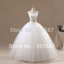 2014 one shoulder to bind wedding dress can be customized