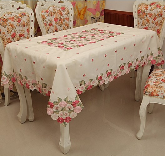 table table  runner  90 cove inch embroidery inch round table Tablecloth  150*220cm table 60 cloth (60*