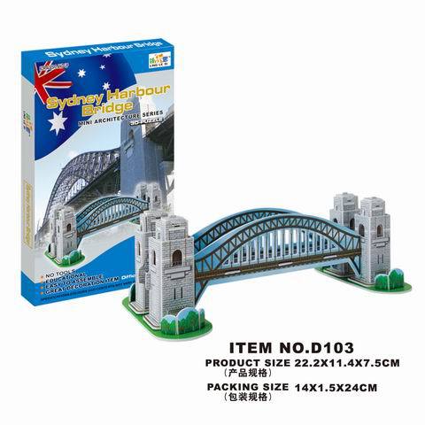 DIY stores craft sydney model 3D paper  Bridge  puzzles craft paper  Sydney Building puzzle Harbour