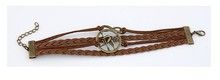 Min order 10 Mix order New 2014 Fashion Charms Cupid leather bracelet for women ACO1115