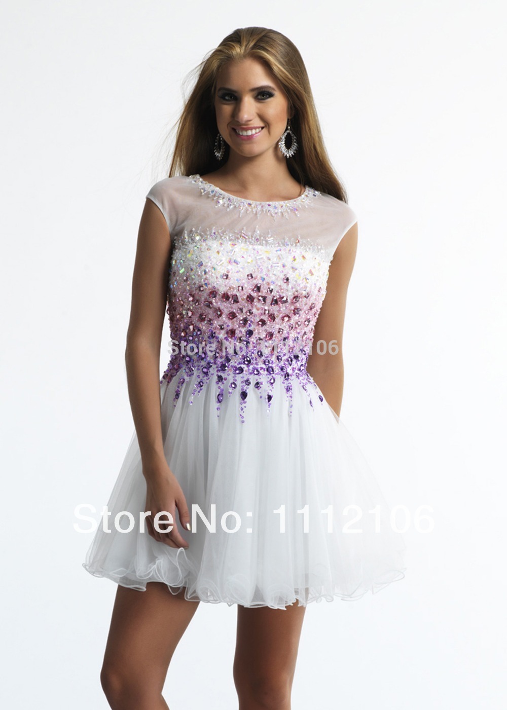Cheap Homecoming Dresses with Cap Sleeves - Dress images