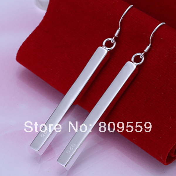 925 silver fashion Straight earrings pendant earrings factory Lowest Wholesale 2015 NEW 925 silver earrings