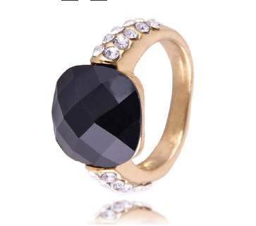 ... Rings Vintage Black Gem Ring Promise Rings Wholesale Jewelry R784