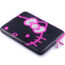 Free shipping 2014 Hot sale casual Laptop bag PU leather laptop sleeve bags Hello kitty NetBook computer Inside Bag For size 14″