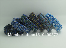 Blue Camouflage Series Parachute Cord Emergency Paracord Bracelet Survival Jewelry Plastic Buckle Free Shipping