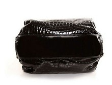 Women s handbag 2014 outfit genuine leather crocodile pattern handbag glossy Women cowhide shoulder bag