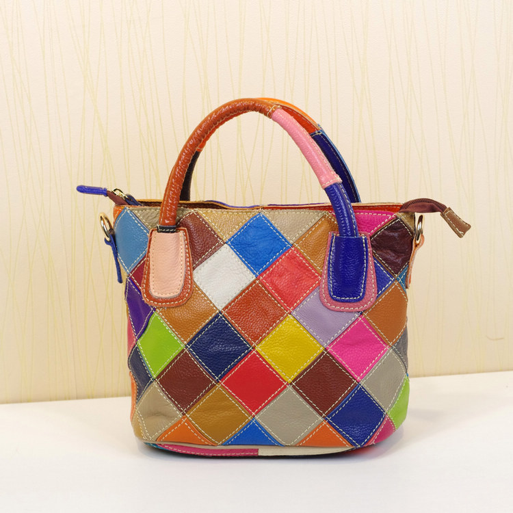 2015 New Trend Korea Style Large Zip Around Cowhide Genuine Leather