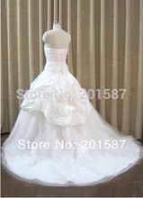 wedding dress bridal gown evening Prom Strapless pleated ruffle Fold strapless