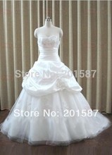 wedding dress bridal gown evening Prom Strapless pleated ruffle Fold strapless
