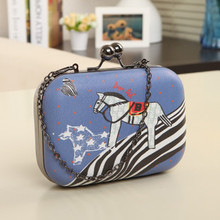 2014 HARAJUKU clip package evening bag women’s handbag chain one shoulder cross-body day clutch mini bags  free shipping