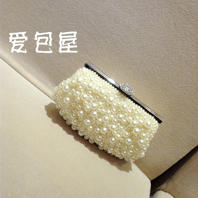 2014 rhinestone pearl bag banquet bag formal bridal dress bridesmaid bag diamond beaded evening bag day