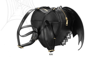 Funny bat design fashion women backpack black party children backpack ladies first choice printing backpack free