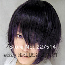 Vogue short purple straight cosplay men’s hair full wig/wigs festival gift