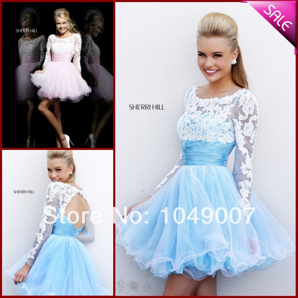 ... Long-Sleeves-Applique-Short-Graduation-Dresses-Ball-Gowns-Homecoming ... Long-Sleeves-Applique-Short-Graduation-Dresses-Ball-Gowns-Homecoming