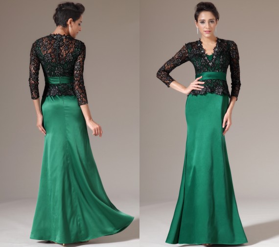 Long evening gown with jacket
