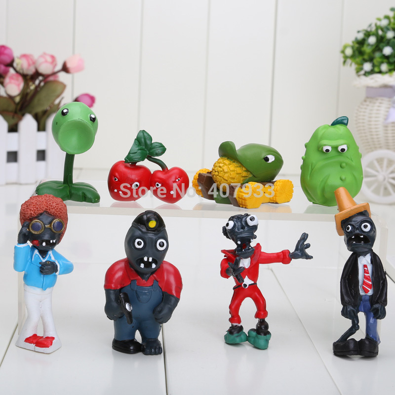 Купить Растения vs зомби ПВХ фигурки pvz завод + зомби коллекции фигур ...
