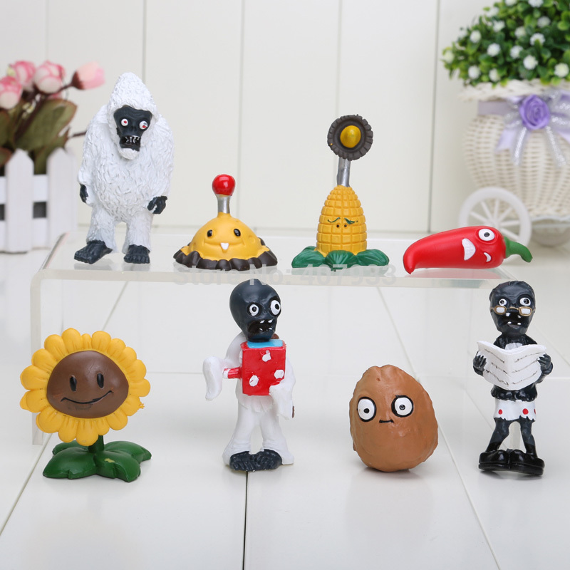 Купить Растения vs зомби ПВХ фигурки pvz завод + зомби коллекции фигур ...