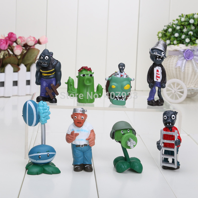 Купить Растения vs зомби ПВХ фигурки pvz завод + зомби коллекции фигур ...