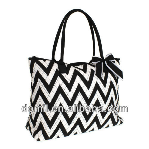 Monogramable Quilted Chevron Beautiful Large Tote Bag With Butterfly ...