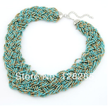 Hot Sale Bohemian Colorful Bead Necklaces & Pendants Choker Necklace 2014 New Fashion Women Jewelry