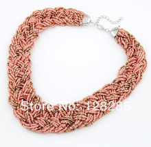 Hot Sale Bohemian Colorful Bead Necklaces Pendants Choker Necklace 2014 New Fashion Women Jewelry