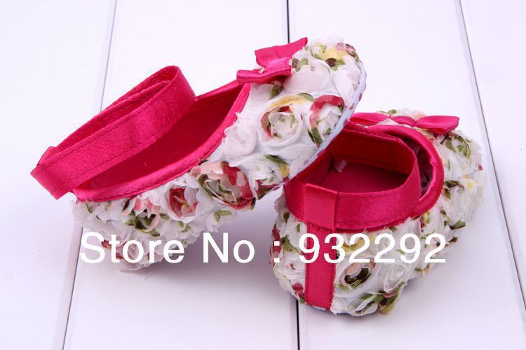 free shipping Very Cute children s shoe Flowers shading bow Baby Shoes soft sole baby shoe