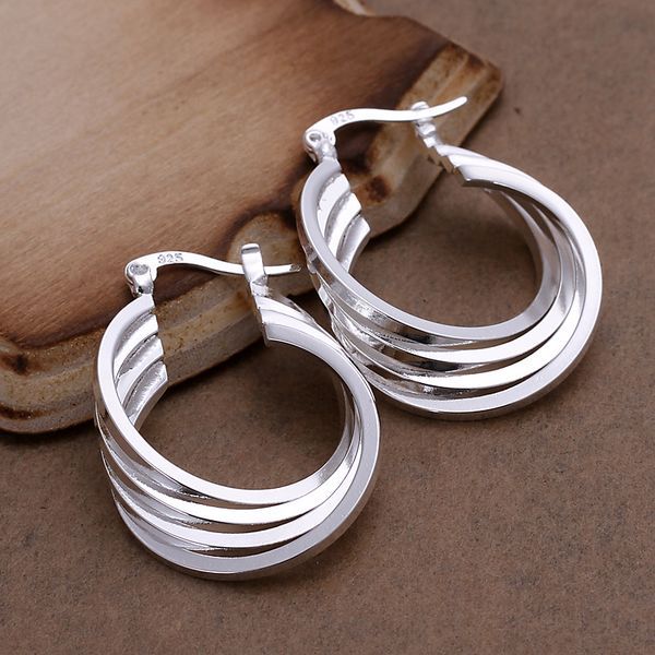 Wholesale-New-Beautiful-Fashion-Jewelry-925-Silver-Earring-The-four ...