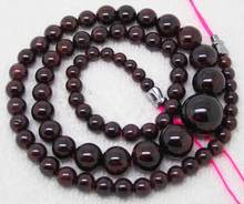 4-13mm Red Garnet Gradually Round Necklace 17.5″,we provide mixed wholesale for all items !