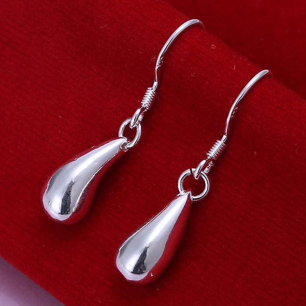 Wholesale New Beautiful Fashion Jewelry 925 Silver Earring Teardrop 925 Sterling Silver Earrings Free Shipping E036