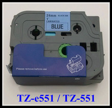 P touch compaitble label black on white 24mm tz551 tape