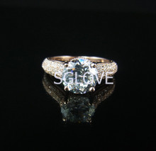 SGLOVE- Lord Series!18K Gold Plated &100% Austrian Crystals Bazel Setting & Round CZ diamond Ring Wholesale freeshipping