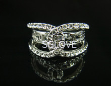 SGLOVE- Lord Series!18K Gold Plated &100% Austrian Crystals Bezel setting Royal Crown Ring Wholesale Jewelry mixed lots