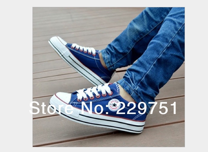 Spring and black BLUE color block decoration high women canvas shoes women s sneakers casual shoes