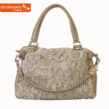Red DRAGONFLY 2013 lace one shoulder cross-body handbag ol elegant ladies multi-purpose women’s big bags